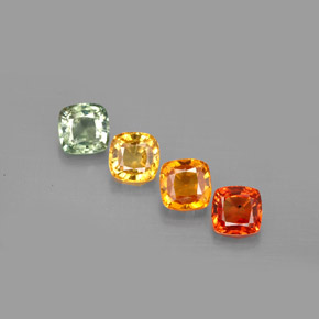 Achetez naturel ct multicolore saphir gems, coupe coussin, en provenance tanzanie chez gemselect. en stock, livraison internationale!