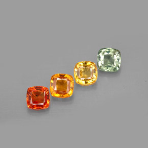 Achetez naturel ct multicolore saphir gems, coupe coussin, en provenance tanzanie chez gemselect. en stock, livraison internationale!