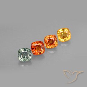 Achetez naturel 2,78ct multicolore saphir gems, coupe coussin, en provenance tanzanie chez gemselect. en stock, livraison internationale!