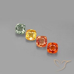 Achetez naturel 2,56ct multicolore saphir gems, coupe coussin, en provenance tanzanie chez gemselect. en stock, livraison internationale!
