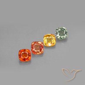 Achetez naturel 2,56ct multicolore saphir gems, coupe coussin, en provenance tanzanie chez gemselect. en stock, livraison internationale!