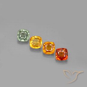Achetez naturel 2,66ct multicolore saphir gems, coupe coussin, en provenance tanzanie chez gemselect. en stock, livraison internationale!
