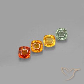 Achetez naturel 2,66ct multicolore saphir gems, coupe coussin, en provenance tanzanie chez gemselect. en stock, livraison internationale!