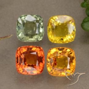 Achetez naturel 2,66ct multicolore saphir gems, coupe coussin, en provenance tanzanie chez gemselect. en stock, livraison internationale!