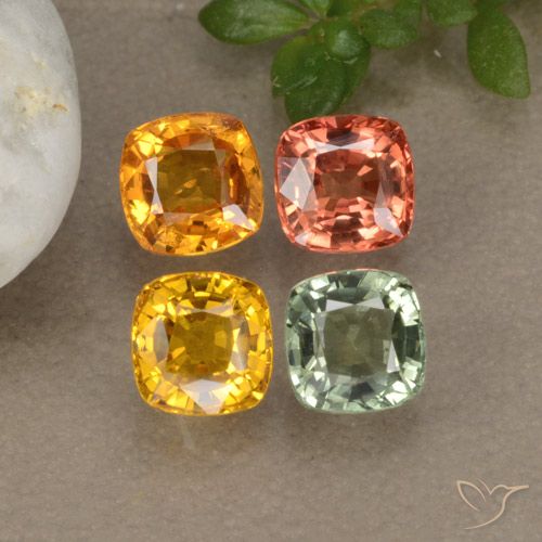 Achetez naturel 2,71ct multicolore saphir gems, coupe coussin, en provenance tanzanie chez gemselect. en stock, livraison internationale!