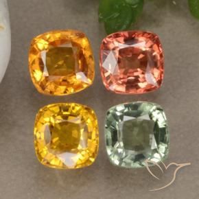 Achetez naturel 2,71ct multicolore saphir gems, coupe coussin, en provenance tanzanie chez gemselect. en stock, livraison internationale!