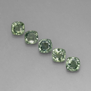Achetez naturel ct vert saphir gems, coupe coussin, en provenance tanzanie (songea) chez gemselect. en stock, livraison internationale!