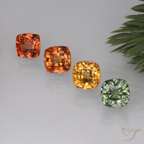 Achetez naturel 2,81ct multicolore saphir gems, coupe coussin, en provenance tanzanie chez gemselect. en stock, livraison internationale!