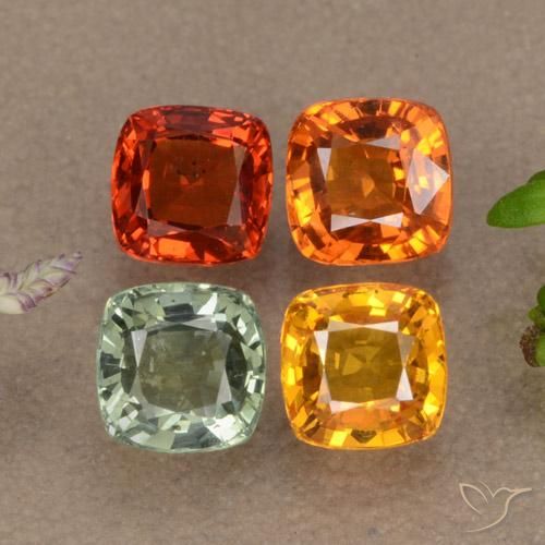 Achetez naturel 2,76ct multicolore saphir gems, coupe coussin, en provenance tanzanie chez gemselect. en stock, livraison internationale!