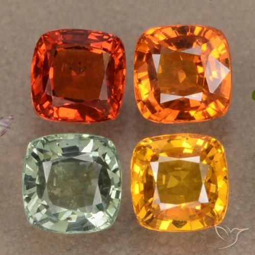 Achetez naturel 2,76ct multicolore saphir gems, coupe coussin, en provenance tanzanie chez gemselect. en stock, livraison internationale!