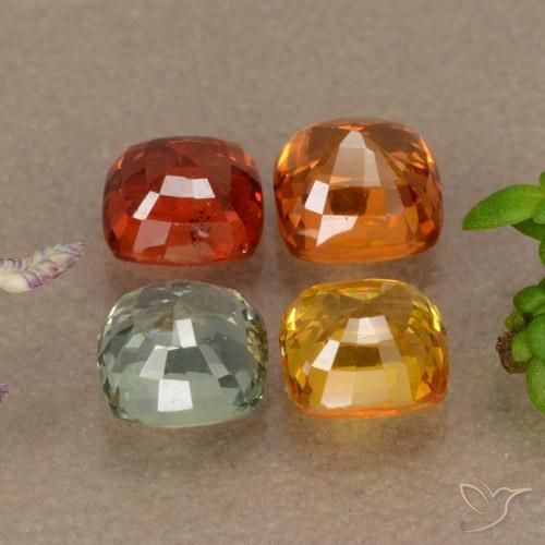 Achetez naturel 2,76ct multicolore saphir gems, coupe coussin, en provenance tanzanie chez gemselect. en stock, livraison internationale!