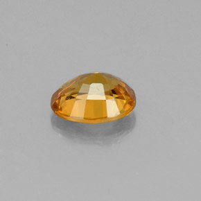 Saphir jaune naturelle coupe ovale, 0,74 ct, VVS