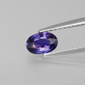 Saphir violet naturelle coupe ovale, 0,54 ct, VVS-VS