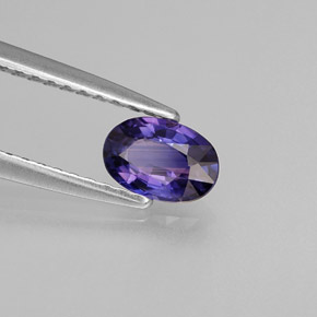 Saphir violet naturelle coupe ovale, 0,54 ct, VVS-VS