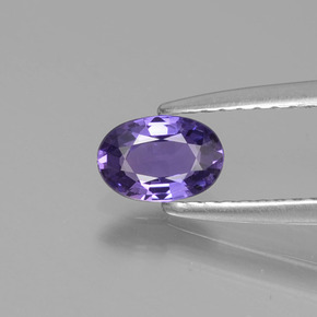 Saphir violet naturelle coupe ovale, 0,51 ct, VVS-VS
