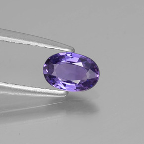Saphir violet naturelle coupe ovale, 0,51 ct, VVS-VS