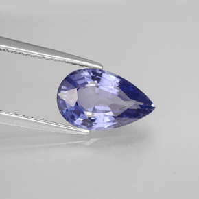 Saphir bleue naturelle en forme de poire, 2,60 ct, VVS-VS