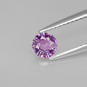 Saphir violet naturelle coupe roude, 0,49 ct, VVS-VS