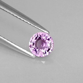 Saphir violet naturelle coupe roude, 0,49 ct, VVS-VS