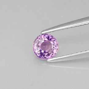 Saphir violet naturelle coupe roude, 0,53 ct, VS