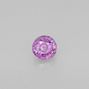 Saphir violet naturelle coupe roude, 0,58 ct, VS
