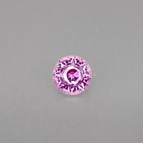 Saphir violet naturelle coupe roude, 0,46 ct, VS