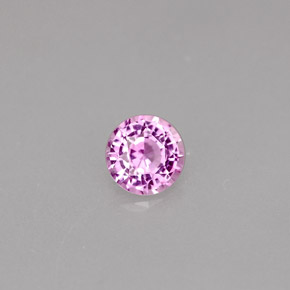 Saphir violet naturelle coupe roude, 0,46 ct, VS