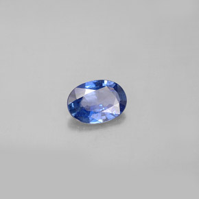 Saphir bleue naturelle coupe ovale, 0,77 ct, VS
