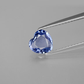 Saphir bleue naturelle forme de coeur, 0,93 ct, VVS-VS