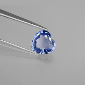 Saphir bleue naturelle forme de coeur, 0,93 ct, VVS-VS