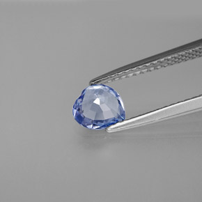Saphir bleue naturelle forme de coeur, 0,78 ct, VVS-VS