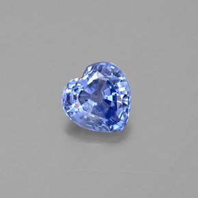 Saphir bleue naturelle forme de coeur, 0,92 ct, VS-SI