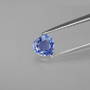 Saphir bleue naturelle forme de coeur, 0,71 ct, VVS-VS