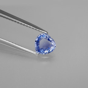Saphir bleue naturelle forme de coeur, 0,71 ct, VVS-VS
