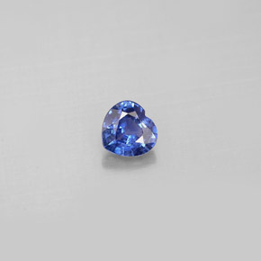 Saphir bleue naturelle forme de coeur, 0,44 ct, VS