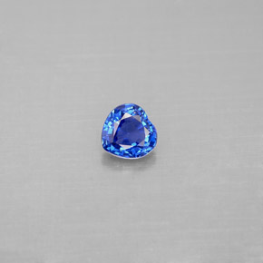 Saphir bleue naturelle forme de coeur, 0,43 ct, VS