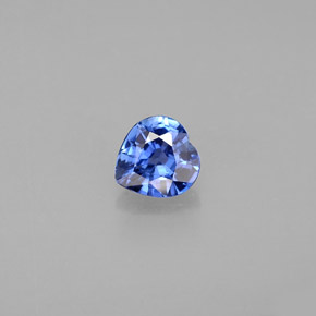Saphir bleue naturelle forme de coeur, 0,39 ct, VS