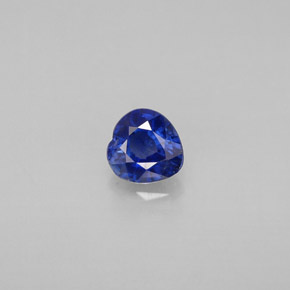 Saphir bleue naturelle forme de coeur, 0,43 ct, VS