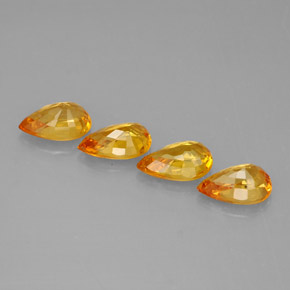Achetez naturel ct jaune saphir gems, en forme de poire, en provenance tanzanie (songea) chez gemselect. en stock, livraison internationale!