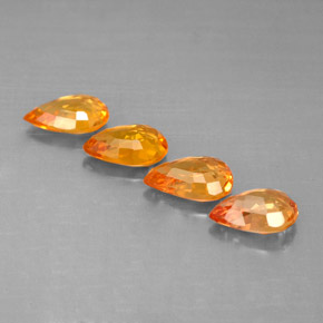 Achetez naturel ct orange saphir gems, en forme de poire, en provenance tanzanie chez gemselect. en stock, livraison internationale!
