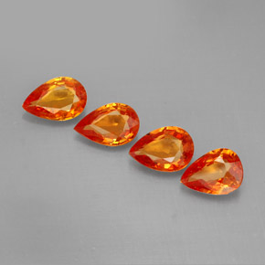 Achetez naturel ct orange saphir gems, en forme de poire, en provenance tanzanie chez gemselect. en stock, livraison internationale!