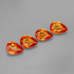 Achetez naturel ct orange saphir gems, en forme de poire, en provenance tanzanie chez gemselect. en stock, livraison internationale!