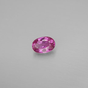 Saphir rose naturelle coupe ovale, 0,57 ct, VVS-VS