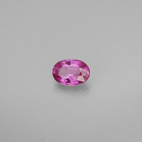 Saphir rose naturelle coupe ovale, 0,57 ct, VVS-VS