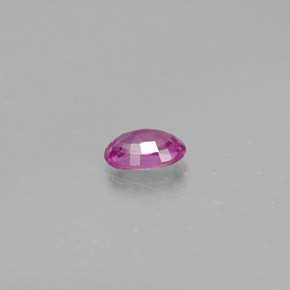 Saphir rose naturelle coupe ovale, 0,57 ct, VVS-VS