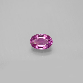 Saphir rose naturelle coupe ovale, 0,58 ct, VVS-VS