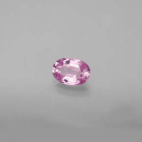 Saphir rose naturelle coupe ovale, 0,56 ct, VVS-VS