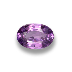 Saphir violet naturelle coupe ovale, 0,59 ct, VS
