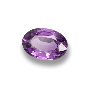 Saphir violet naturelle coupe ovale, 0,59 ct, VS