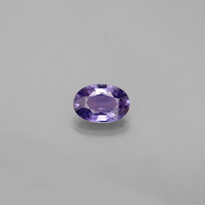 Saphir violet naturelle coupe ovale, 0,54 ct, VS